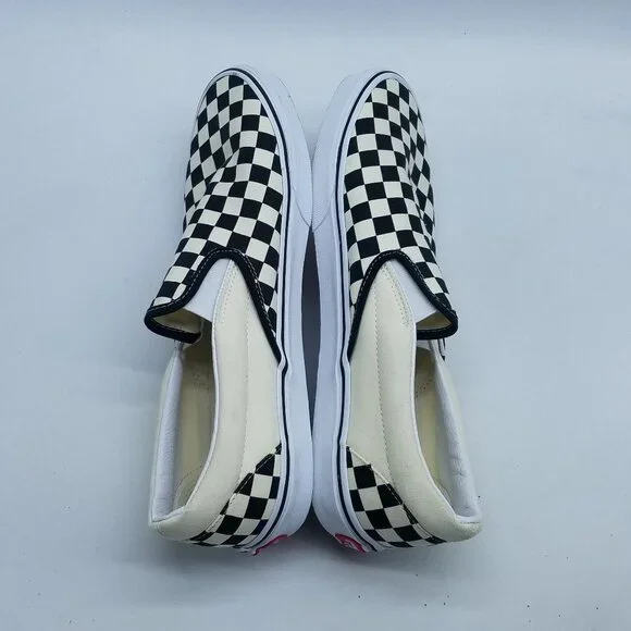 Vans Off The Wall Checkerboard Mens Size 12 Slip On Shoes Black White *Worn once - Picture 6 of 11